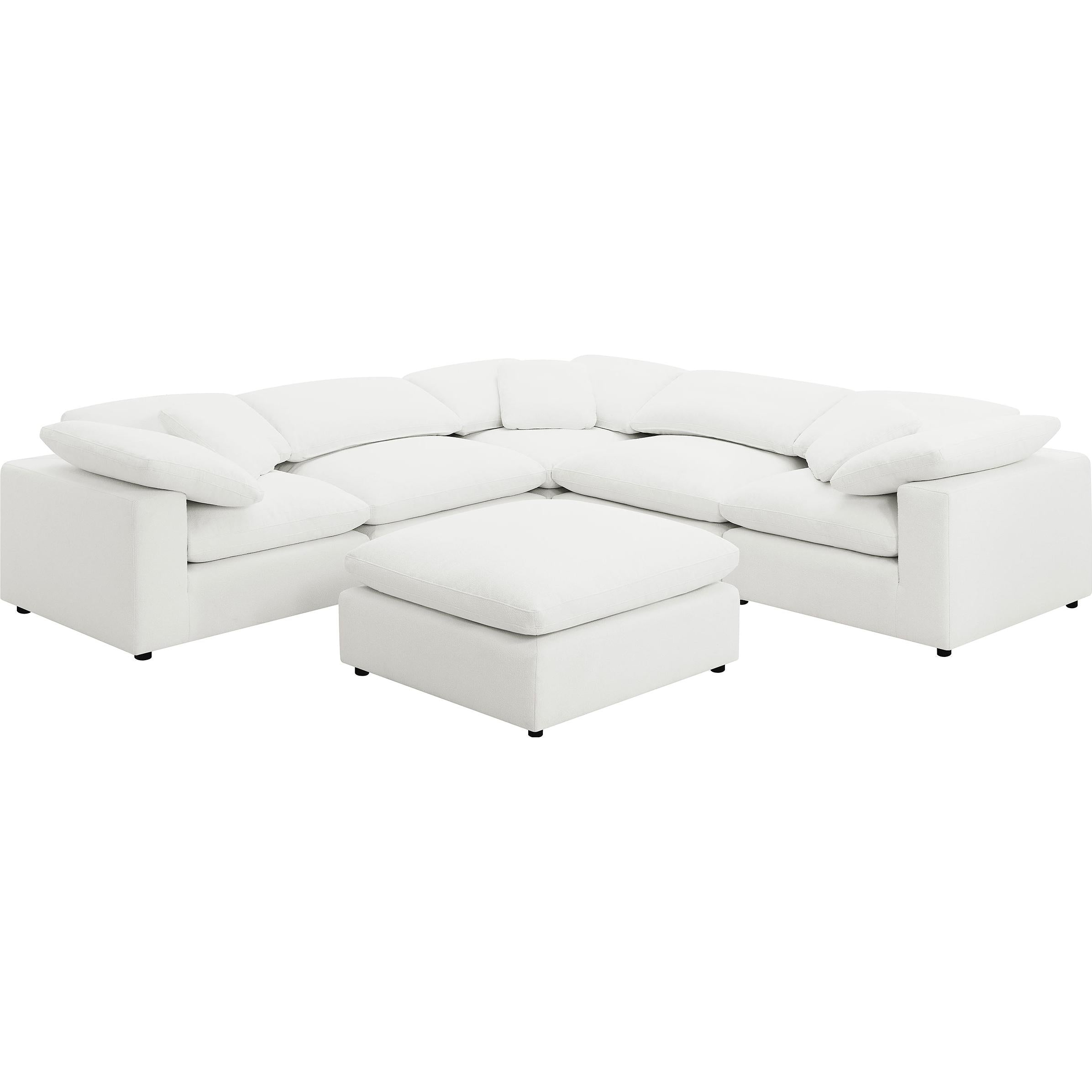 Coaster Furniture Raleigh 551751-SETA 6 pc Boucle Upholstered Modular Sectional - Ivory IMAGE 1